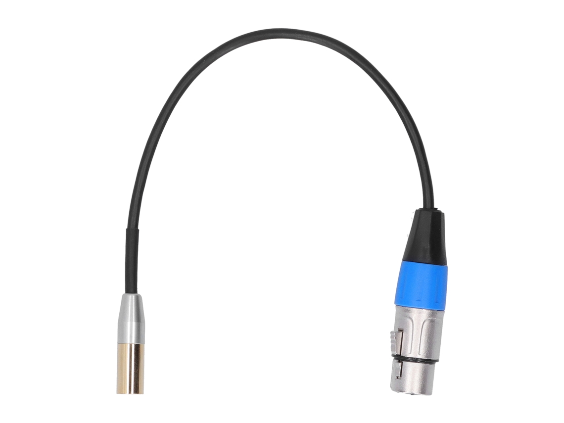Cable De Audio De 3 Pines Mini Xlr Macho A Xlr Hembra Con Conector De Zinc Y Doble Blindaje, 30 Cm