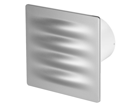 Ventilador extractor VERTICO estándar de 125 mm Ventilación de techo de pared con panel frontal de ABS satinado AWENTA