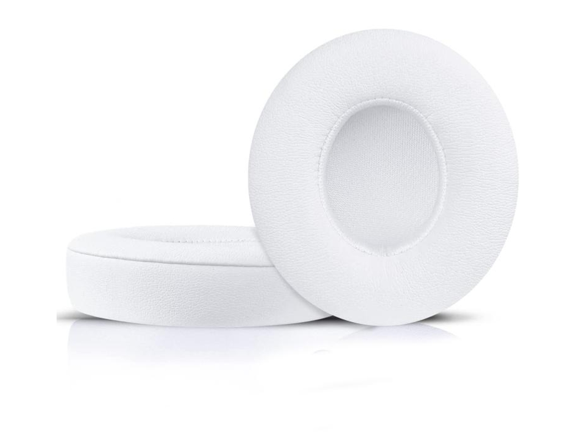 Almohadillas de espuma suave para auriculares Beats Solo 2 con cable, color blanco.