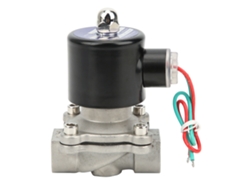 Válvula solenoide de aço inoxidável, ação direta, normalmente fechada, 1/2 polegada, 2w16015b, AC 220V, suprimentos industriais