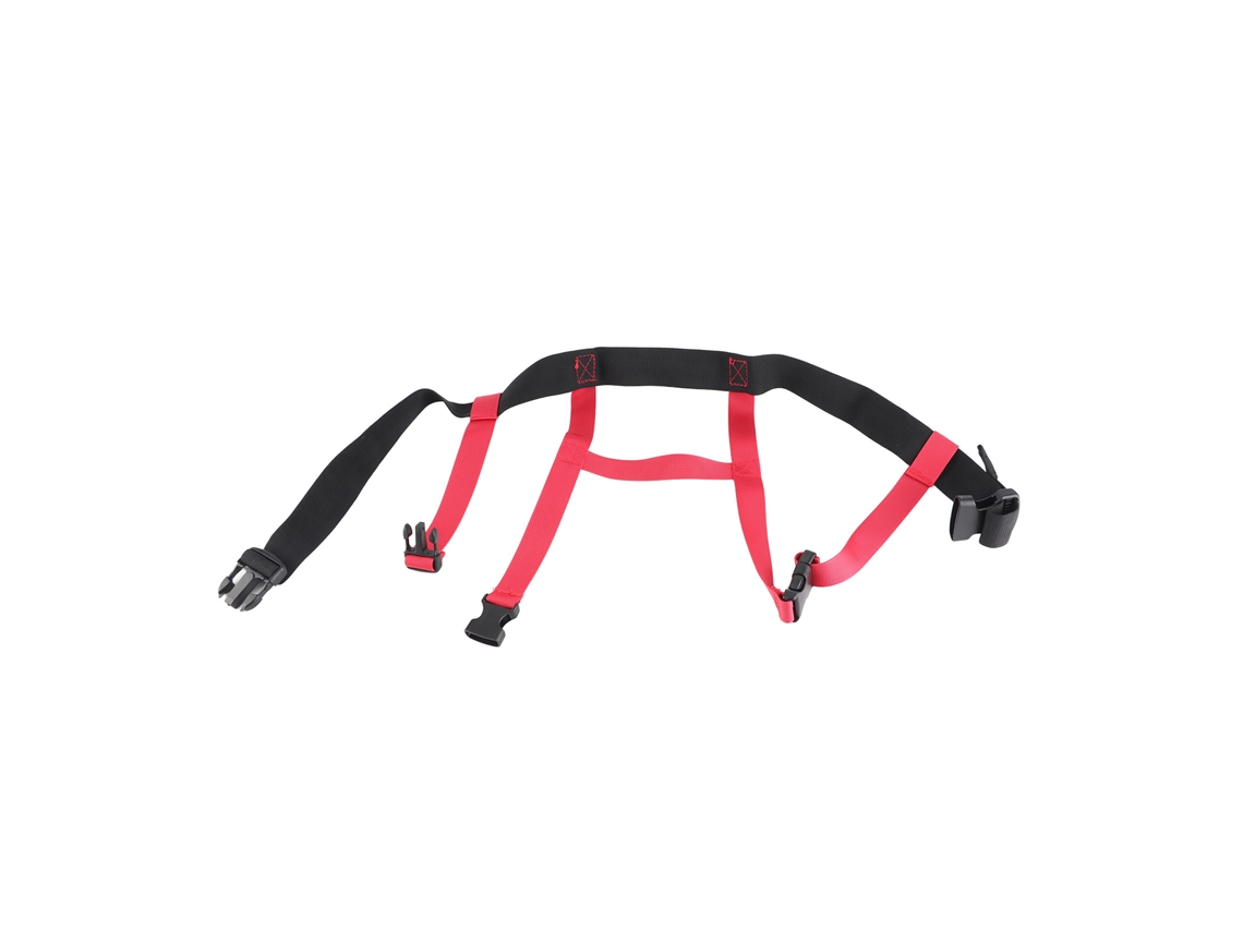 Arnés de entrenamiento Primerox para esquí y snowboard infantil, de nailon, ajustable, con control de velocidad, negro y rojo.