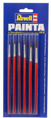 Conjunto de 6 Pinceles REVELL 29621 (Rojo)
