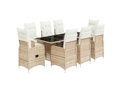 Maison Exclusive - Set De Mesa Y Sillas De Jardín 5 Pzas Y Cojines Ratán Pe Beige