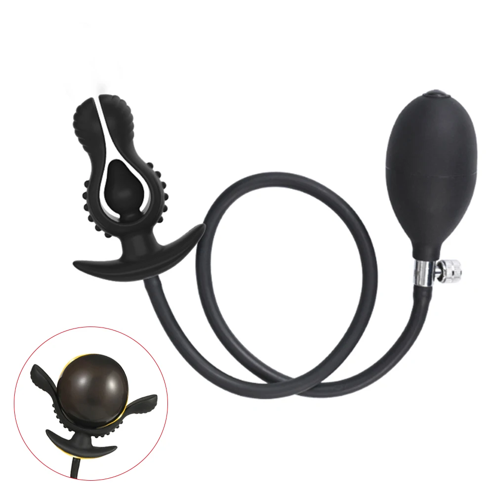 Tapón Anal Inflable, Dilatador Anal Desmontable En Forma De Flor, Masajeador De Próstata