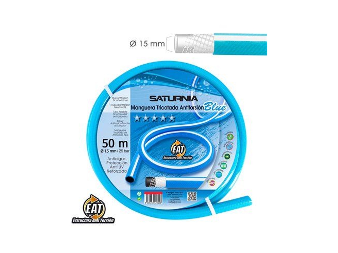Manguera Tricotada No Torsion Blue Ø 15 Mm. Rollo 50 Metros