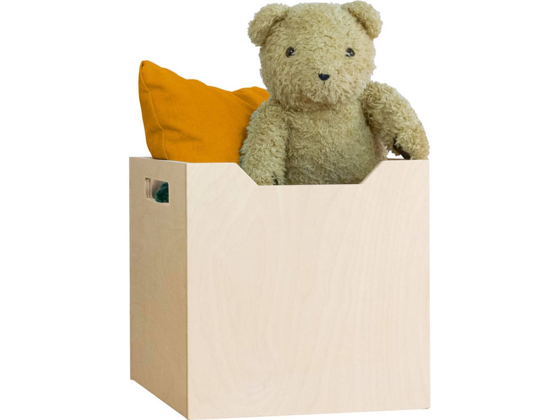 Caja de Almacenamiento BENLEMI Boks (Marrón - Aglomerado Abedul - 33x37x33 cm)