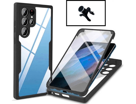 Kit Carcasa Anti-Crash Samsung Galaxy S22 Ultra 5G PHONECARE Negro