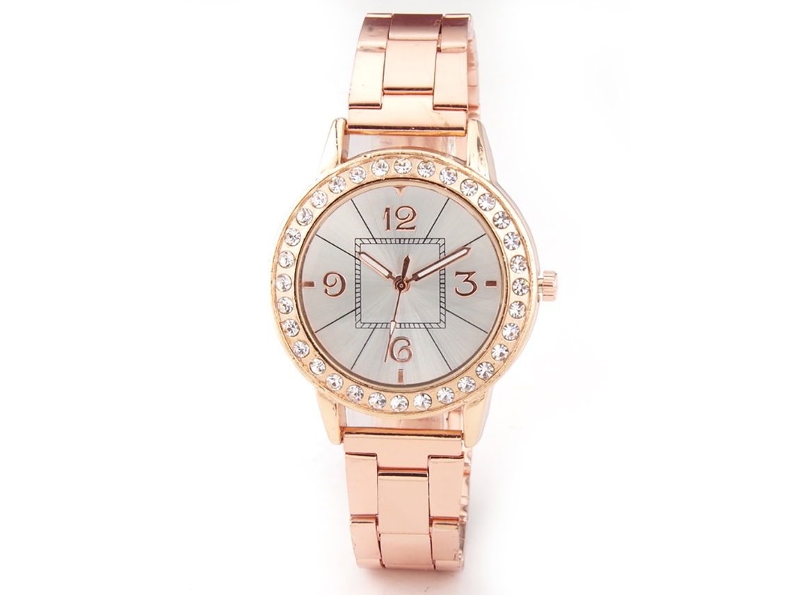 Reloj De Pareja Zhoulianfa Para Hombre Y Mujer Con Brazalete De Acero Y Movimiento De Cuarzo (oro Rosa).