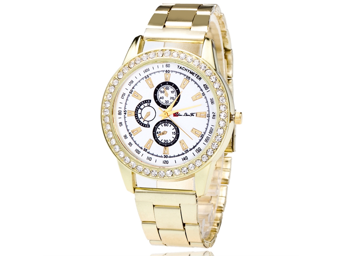 Reloj Analógico De Cuarzo Para Hombre Zhoulianfa Con Diamantes De Imitación Y Esfera Redonda.