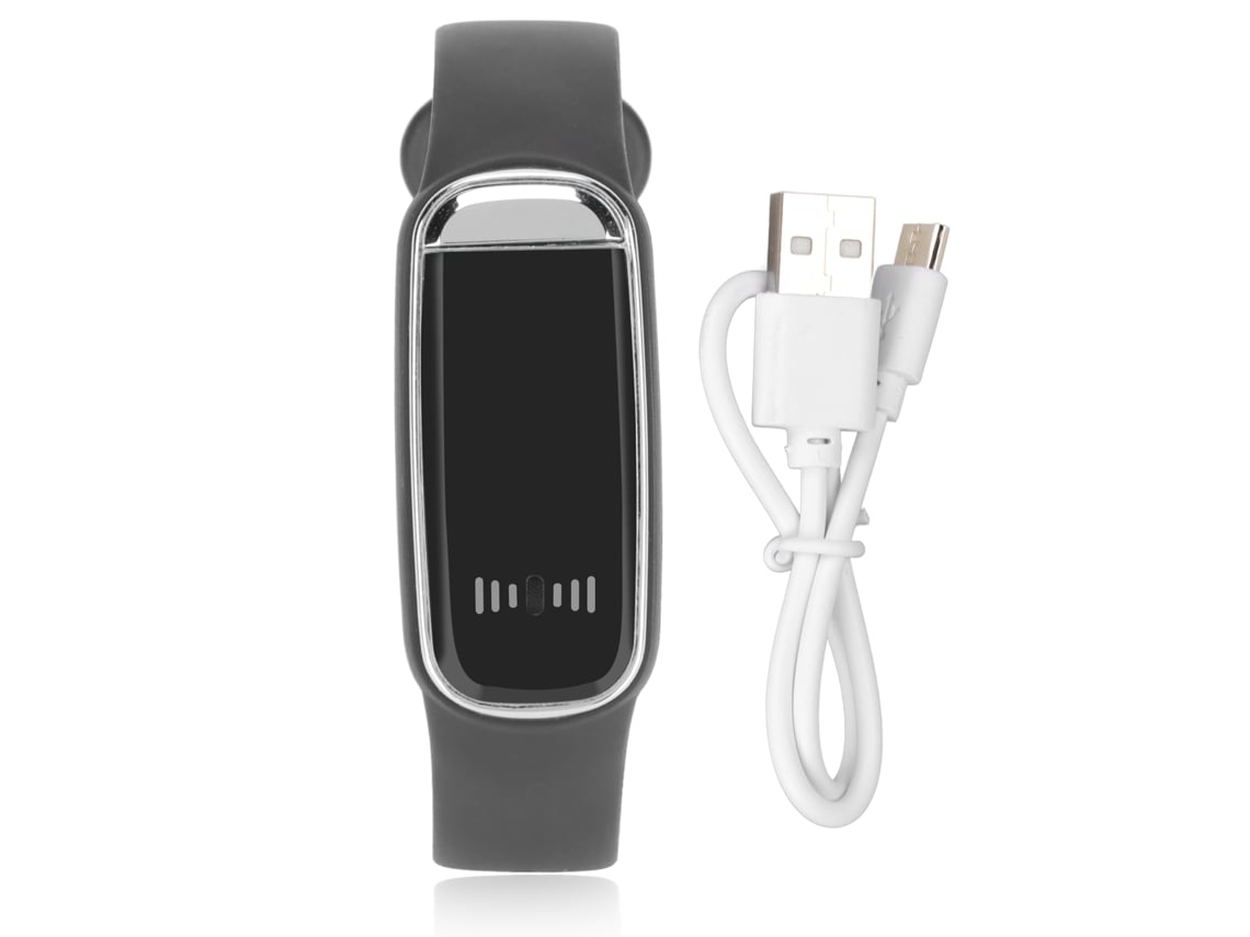Relógio Digital Com Tela Led Carregável Estilo Moderno Pulseira Para Homens E Mulheres Preto 12/24h