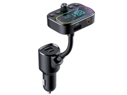 YIZHOOD Cargador De Coche Bluetooth Transmisor Manos Libres Fm Negro