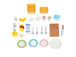 Mali conjunto de Utensílios de Cozinha em Miniatura 1:12 para Casinha de Boneca 25 Peças