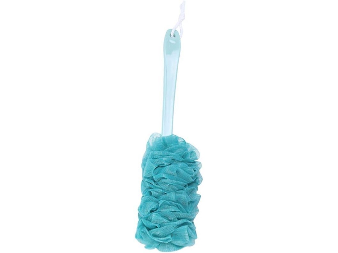 Cepillo De Espalda Para El Baño Con Mango Largo, Para Hombres Y Mujeres, Material Suave Y Elástico, Color Azul.