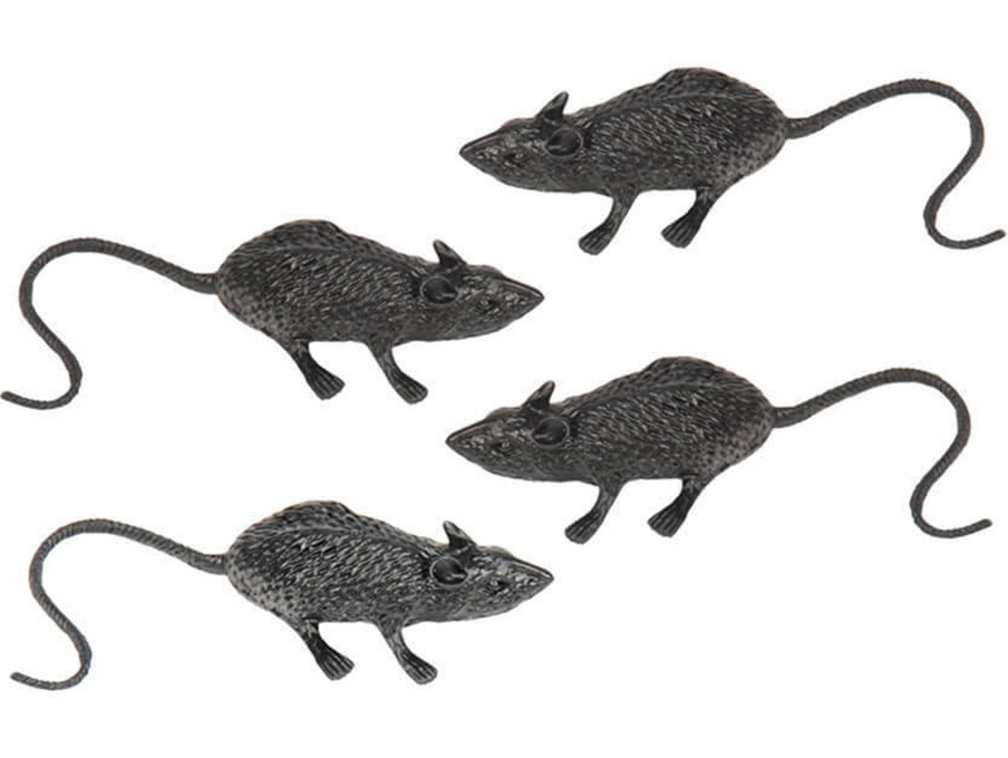 Decoraciones de Halloween DISFRAZZES Ratas (4 Un - 6 cm)