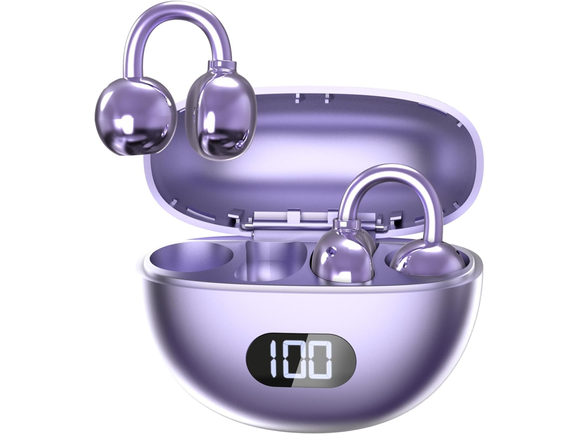 Auriculares Bluetooth 5.4 abiertos, auriculares con clip, resistentes al agua IPX7, Bluetooth inalámbricos HiFi, 18 horas de reproducción para Co Bisbisous