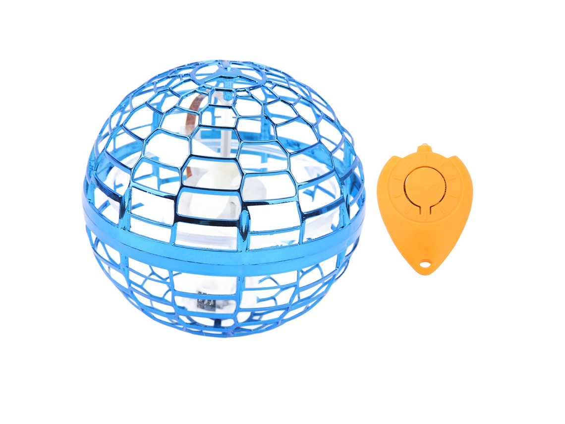 Juguete Orb Volador Con Control Remoto Iluminado Giratorio Para Juego Al Aire Libre Azul