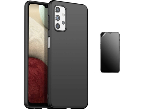 Kit Carcasa Y Protector Samsung A32 4G Ultimatte Turtleshell Negro
