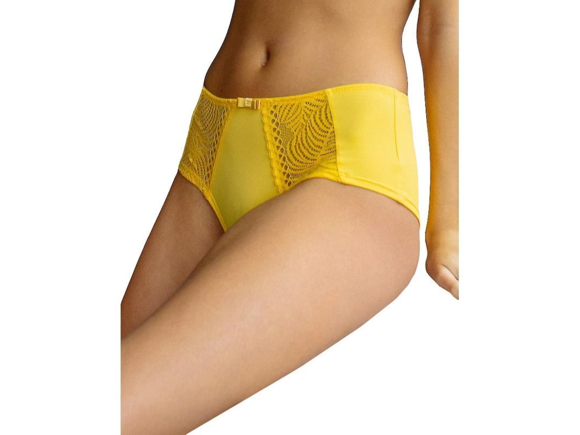 2026-braguita Corta Mujer Amarilla Bordada 21003-e Tallas Uk