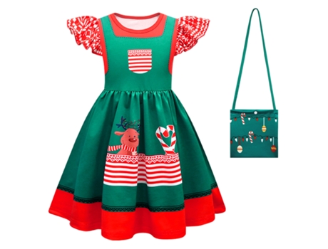 Disfraces navideños cosplay vestido infantil set 130