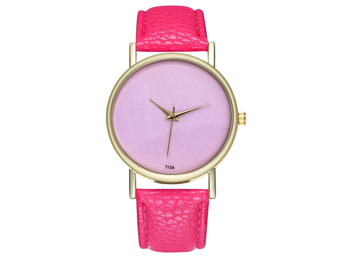 Reloj De Pulsera De Cuarzo Rosa Rojo Para Mujer Zhoulianfa T126-a