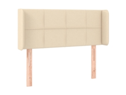 Cabecero de cama con solapas, tela, 93x16x78/88 cm, crema, MAISON EXCLUSIVE