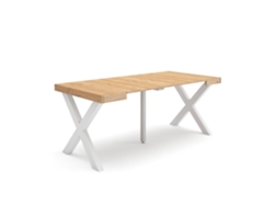 Mesa Consola extensible 180 Para 8 comensales Patas madera maciza Roble SKRAUT HOME
