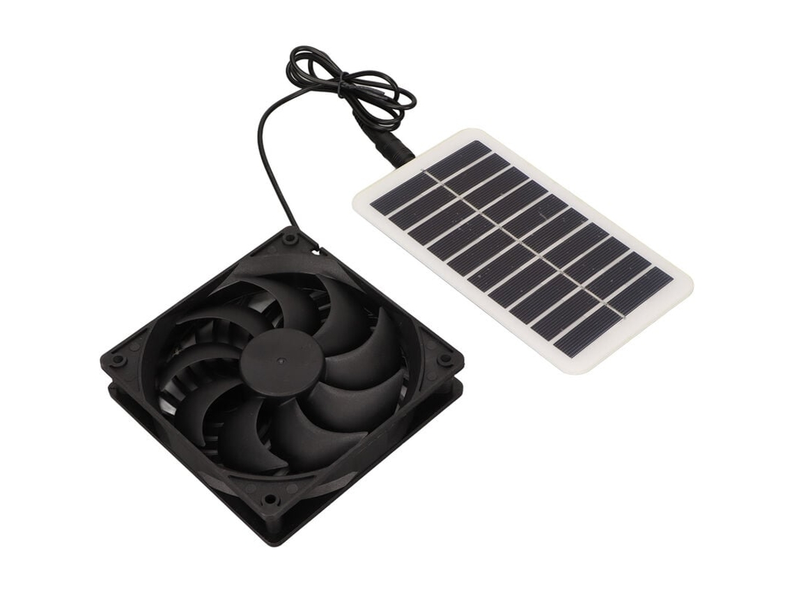 KOFIHETY Extractor de aire con energía solar para uso exterior, solución de ventilación con energía solar con energía solar de eficiencia energética con conver