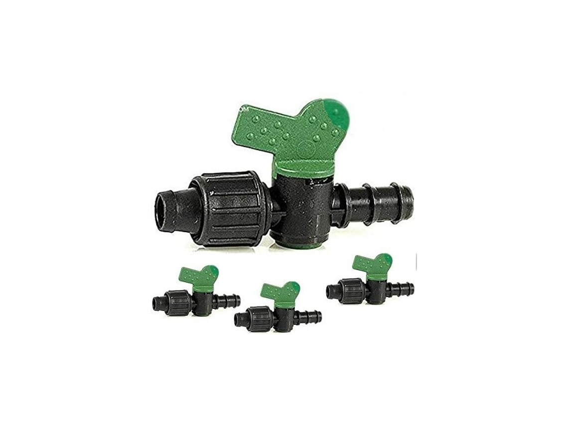 Pack 10 X Llave De Paso Cinta Goteo 16Mm A Tubo Goteo 16Mm SUINGA