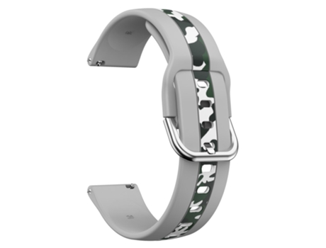 Correa de Silicona 20mm liberación rápida para Samsung Galaxy Watch 5 Pro 45mm/Watch 4 Classic 42mm/46mm - gris/camuflaje gris