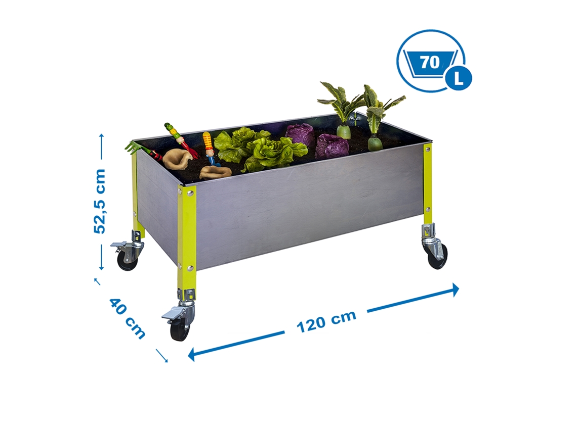 Huerto urbano Simongarden Urban Mob. 1200x400 Verde/galva