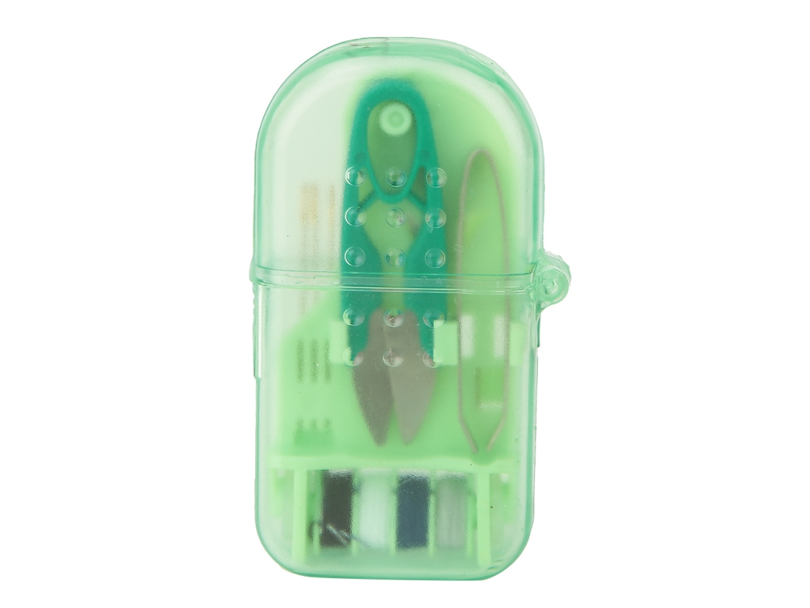 Caja de herramientas de costura portátil verde