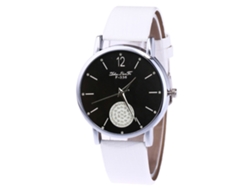 Reloj De Cuero Unisex Pareja Estudiante De Cuarzo Analógico (blanco)