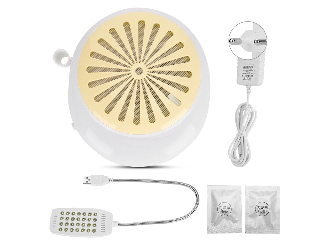 Coletor De Poeira De Unhas Com Luz Potente Aspirador De Poeira Manicure Conjunto Amarelo Plugue Eu