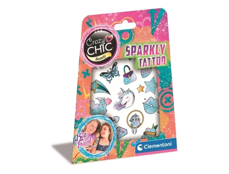 Set para aplicación de tatuajes para niños CLEMENTONI Tattoo (6 anos)