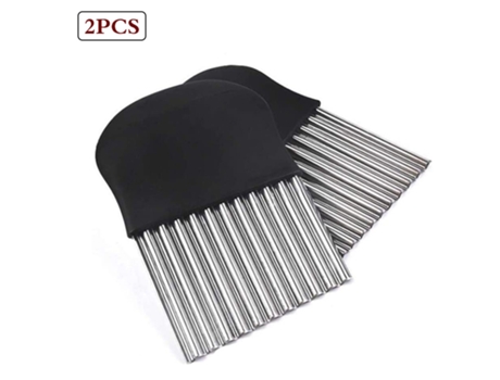 VPMKP-Cortador de patatas fritas de 2 uds, cuchillo para patatas de acero inoxidable, cortador de patatas fritas, cortador de patatas, herramienta ...