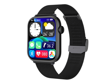 EKO 5.2 Reloj conectado con memoria flash y pulsera milanesa Negro