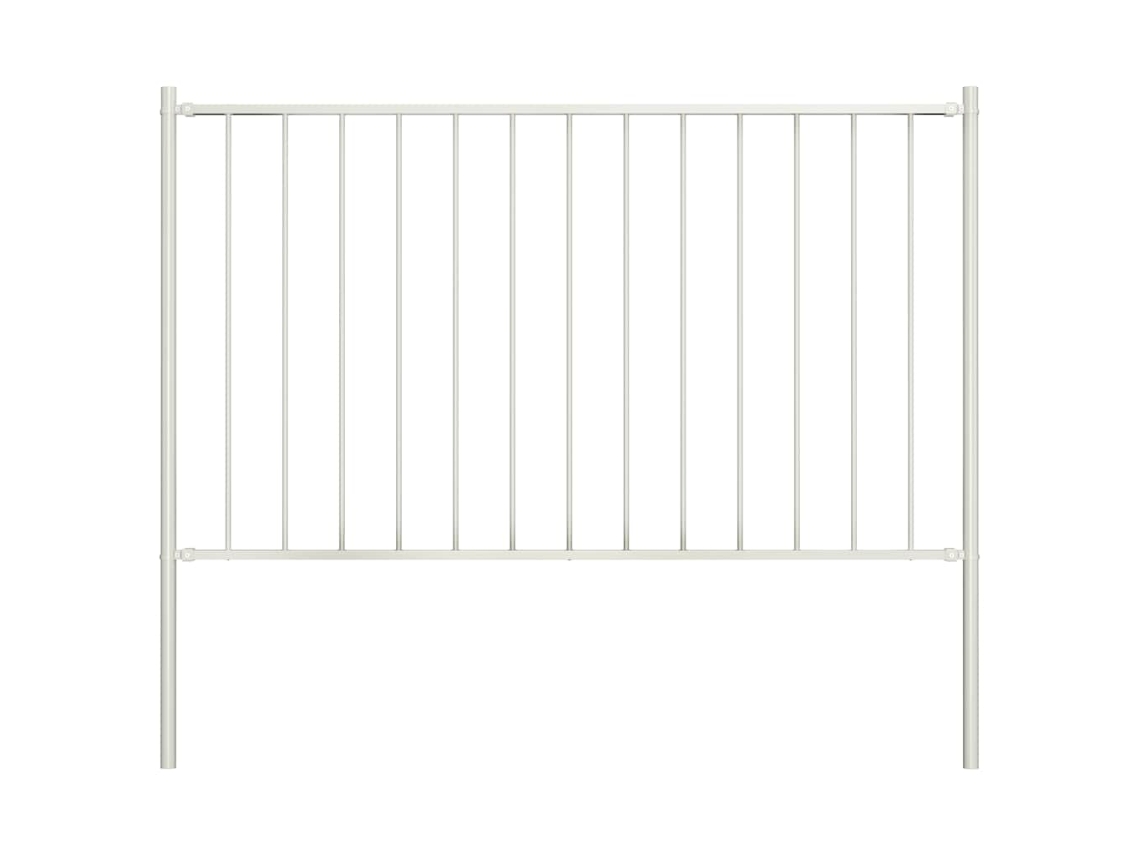 Valla de jardín VIDAXL Blanco Acero (1,7x0,75m)