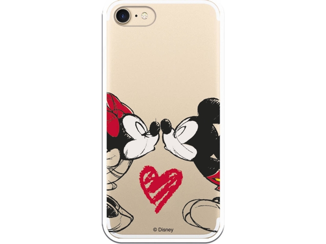 Carcasa iPhone 7, 8 DISNEY Mickey y Minnie Beso Multicolor