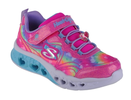 Botas de Niña SKECHERS Flutter Heart Lights Groovy Swirl Malla Rosa (34)