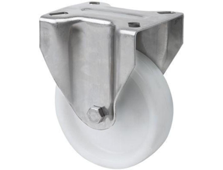 Rueda fija inox.17zvli125-utr poliamix blanco eje rodillos ALEX