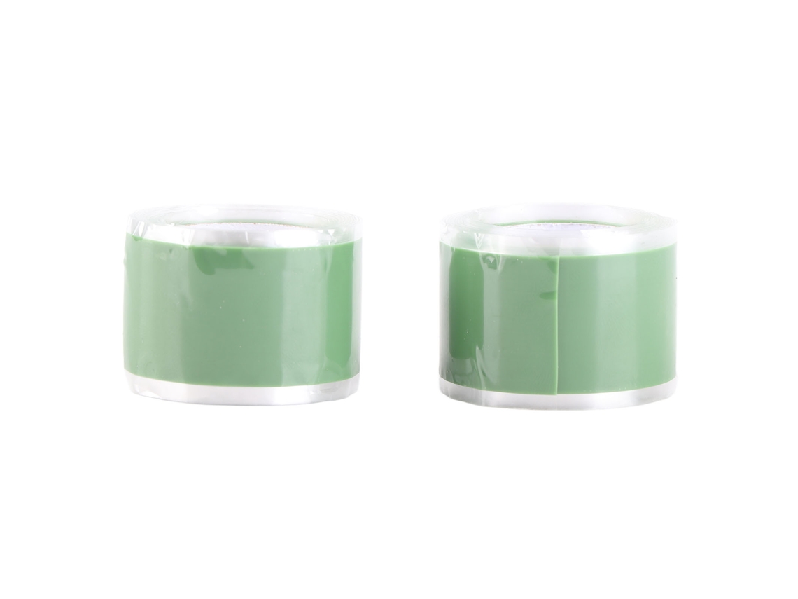 2 unidades de cinta aislante e impermeabilizante con adhesivo de silicona para reparar tuberías y mangueras de agua - Verde