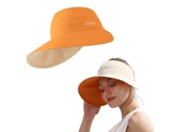Sombrero De Sol De Ala Ancha Para Mujer, Sin Parte Superior, Con Protección Uv, Plegable Con Orificio Para Coleta, Ideal Para Verano, Playa Y Tenis.