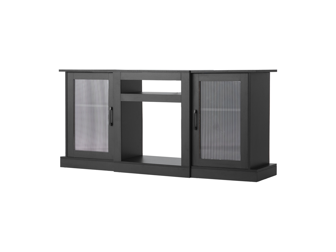 Mueble De Tv De Madera Succebuy 1470x370x685 Mm Para Tv De Hasta 1651 Mm, Negro