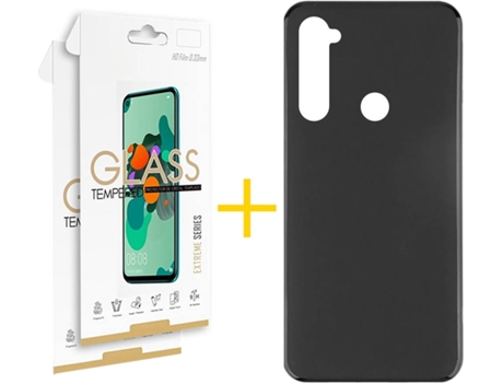 Kit Funda + 2 Protectores de Pantalla Xiaomi Redmi Note 8 SKYHE Liso (Negro)