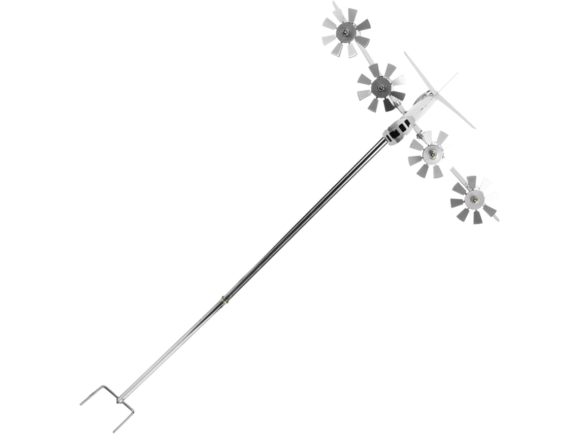Inoomp Molino De Viento De Jardín Con Forma De Avión, 30 X 30 X 7 Cm, De Metal, A La Intemperie, Para Decoración