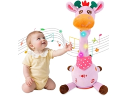 Jirafa De Juguete Musical. Puede Cantar, Bailar Y Repetir Lo Que Digas. Color Rosa. Panoona