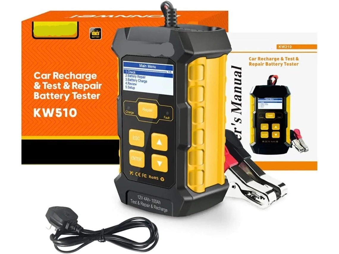 Probador De Baterías Profesional Kw510 De 12 V Para Automóviles, Camiones, Motocicletas, De 100 A