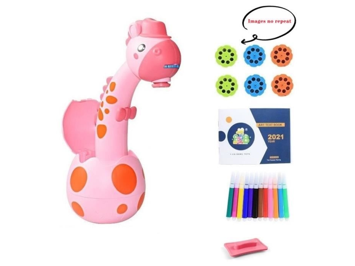 Tablero de dibujo de huevo rosa, 6 diapositivas, mini proyector LED para arte infantil, mesa de dibujo, tablero de pintura, mesa pequeña YWEI