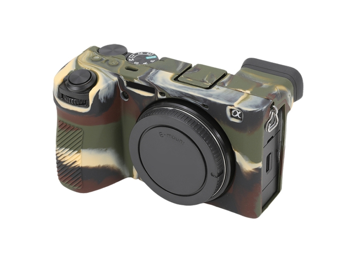 Capa Protetora De Silicone Macio Brilhante Para Sony Ilce-6700 / A6700 Camuflagem