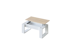 Mesa de centro elevable Nova Blanco Artik (Blanco Mate) - Roble Canadian 105 x 45–54 x 55 cm